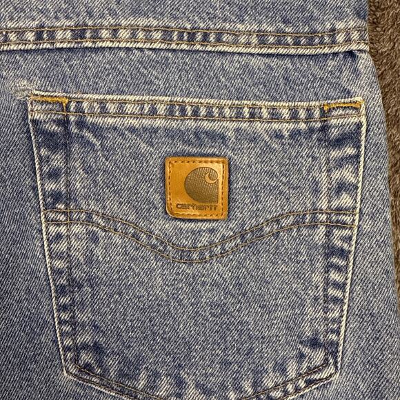 Carhartt Men’s 38x34 Blue Denim Jeans Traditional Fit Tapered Leg NWT - Picture 9 of 9